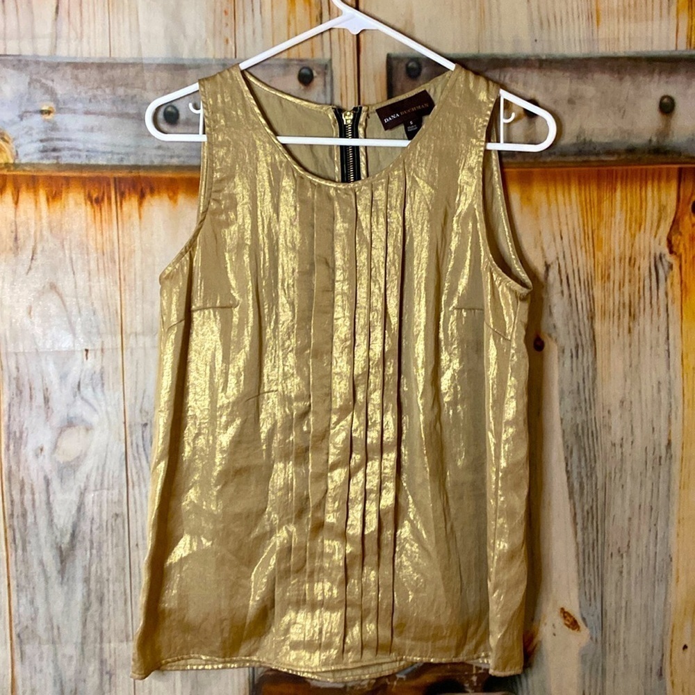 Dana Buchman NWOT Shimmering Gold Sleeveless Tank Small